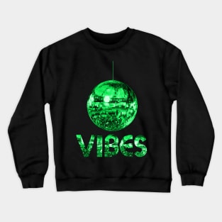 1970s Green Discoball Vibes Crewneck Sweatshirt